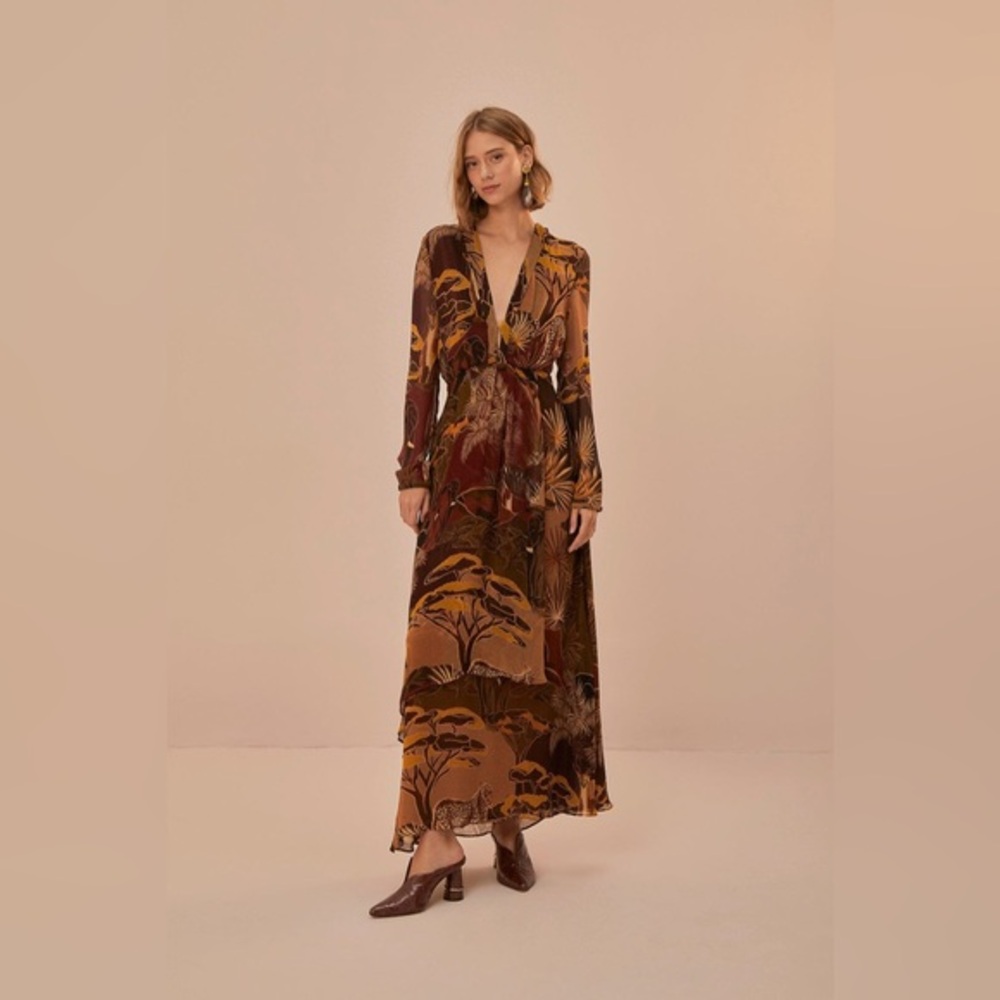 FARM Rio Caramel Savana Dream Maxi Dress